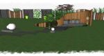 Vues 3D jardin contemporain
