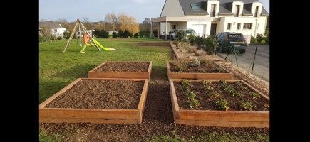 Jardinières en traverses bois exotique vannes Jardinières en traverses bois exotique vannes