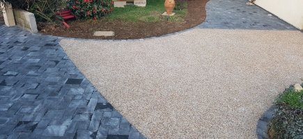 Pavage et béton désactivé pour allée sur Vannes (56 Morbihan)