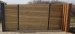 Détail de la clôture avec les traverses en pin