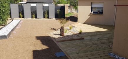 Brise vue et terrasse en pin Brise vue et terrasse en pin