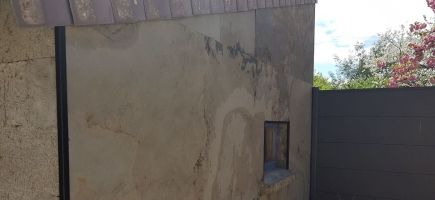 Vue du revêtement minéral collé Vue du revêtement minéral collé