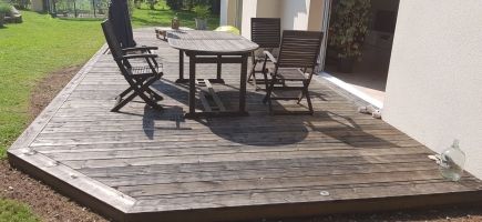 Terrasse bois en pin Vannes 56