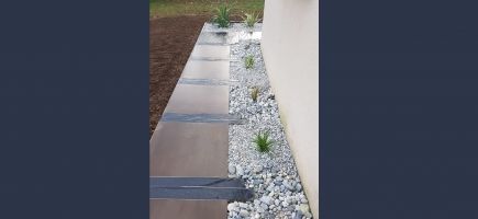 Dallage grès cérame corten et ardoise-56-Vannes Dallage grès cérame corten et ardoise-56-Vannes