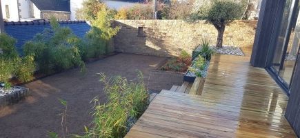Aménagement terrasse bois en pin-56-Morbihan-La trinité sur mer Aménagement terrasse bois en pin-56-Morbihan-La trinité sur mer