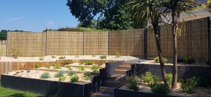 Escalier bois-ardoise-aménagement jardin-56 Escalier bois-ardoise-aménagement jardin-56