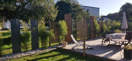 Cloture bois-ardoise-végétal 56 MORBIHAN VANNES Cloture bois-ardoise-végétal 56 MORBIHAN VANNES