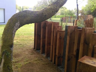 Cloture bois et schiste kervignac
