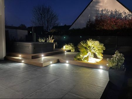 Eclairage jardin SPA et terrasse bois 56 Eclairage jardin SPA et terrasse bois 56
