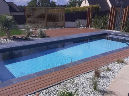 Dallage et terrasse autour piscine vannes Auray Morbihan Dallage et terrasse autour piscine vannes Auray Morbihan