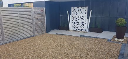 Entrée contemporaine Vannes 56 Morbihan paysagiste Entrée contemporaine Vannes 56 Morbihan paysagiste