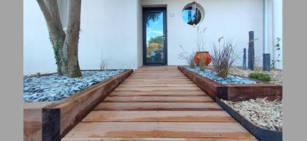 Paysagiste Grand-Champ aménagement entrée de maison design Paysagiste Grand-Champ aménagement entrée de maison design