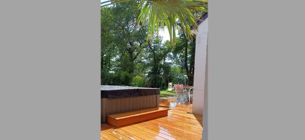 Paysagiste plescop pose SPA sur terrasse exotique Paysagiste plescop pose SPA sur terrasse exotique