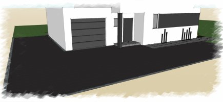 Projet 3D stationnement et enrobé (Grand-Champ) Projet 3D stationnement et enrobé (Grand-Champ)