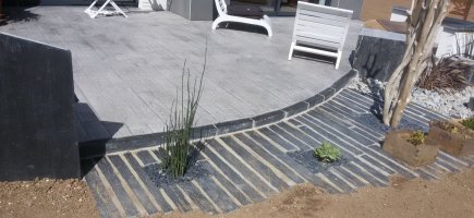 Terrasse en béton imprimé Terrasse en béton imprimé