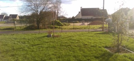 Limite de propriété avant la pose de panneaux rigides Limite de propriété avant la pose de panneaux rigides