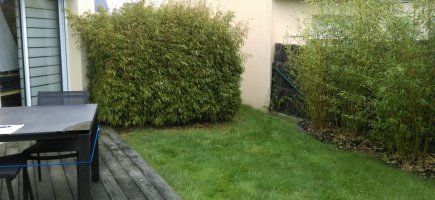 Avant travaux: ancienne terrasse en IPE Avant travaux: ancienne terrasse en IPE