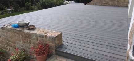 Lames en bois composite gris anthracite Lames en bois composite gris anthracite